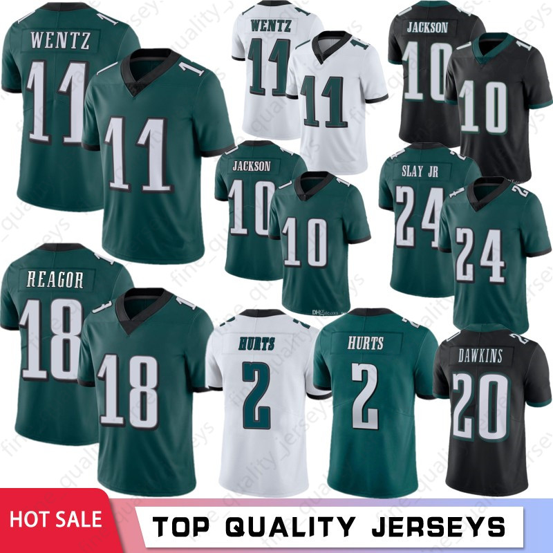 

2 Jalen Hurts Football Jerseys 11 Carson Wentz Miles Sanders Zach Ertz Jersey Brian Dawkins Fletcher Cox Kelce Jackson Slay Jr S-XXXL 2022, Men laoying