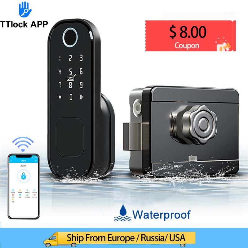 

Smart door Lock Waterproof Smart Fingerprint door lock outdoor IC-Card Password Fechadura Digital Security1