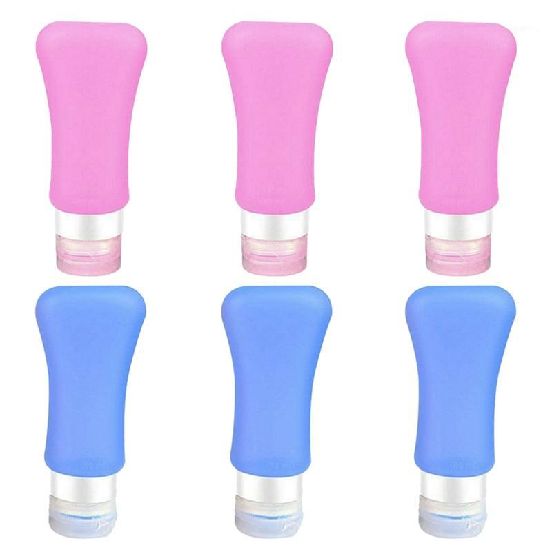 

6Pcs Silicone Travel Bottles Containers Cosmetic Pots Empty Lotion Liquid Bottle1