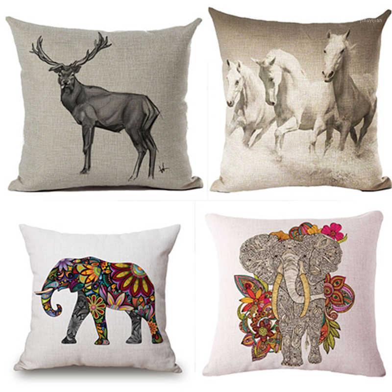 

Fashion 18" Animal Cotton Linen Pillow Case Pillow Cover Cushion Case Home Soft Room Gifts Single Sides Printing1, 7tri hippocampus