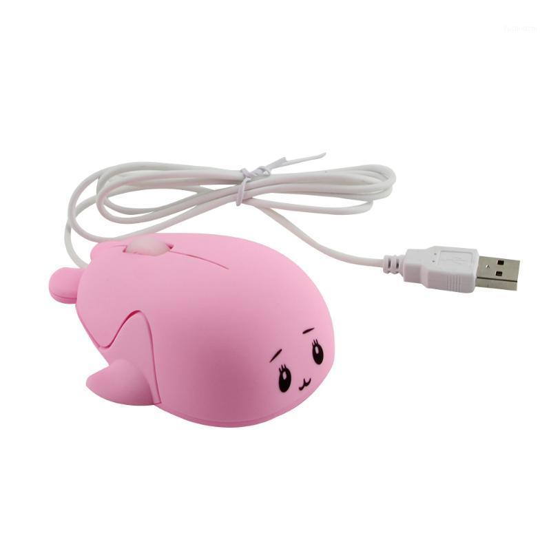 

Creative Cute Dolphin Wired mouse 1600DPI Ergonomic computer Mouse PC mute USB Optical Laptop 2 colors optional1