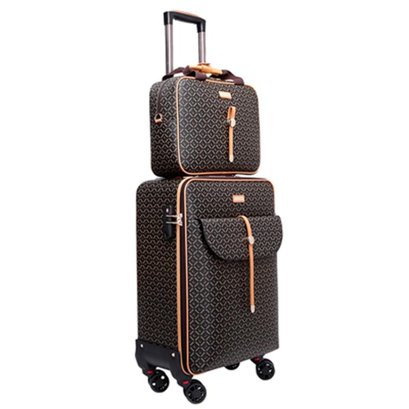 

Suitcases XQ Luggage Small Suitcase Password Korean Female 16/20/24 Inch Retro With Rubber Mute Universal Wheels