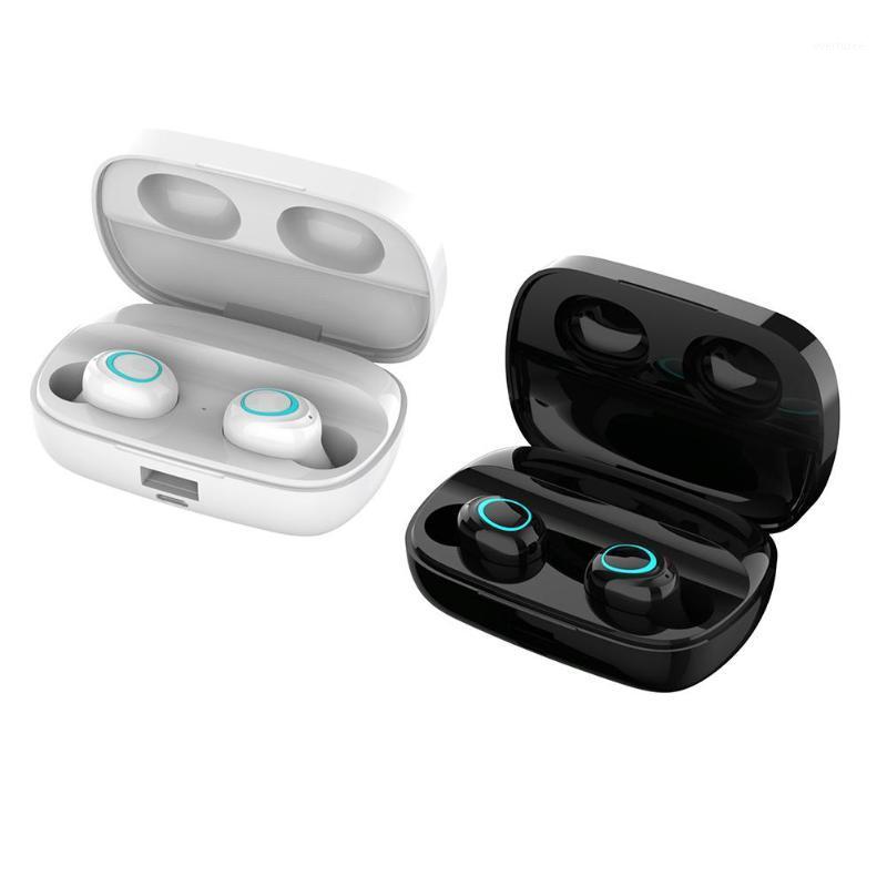 

TWS Bluetooth Wireless Headphones Waterproof In-ear Stereo Binaural Earphones Energy Saving Handsfree with 1800mAh Charging Case1, White