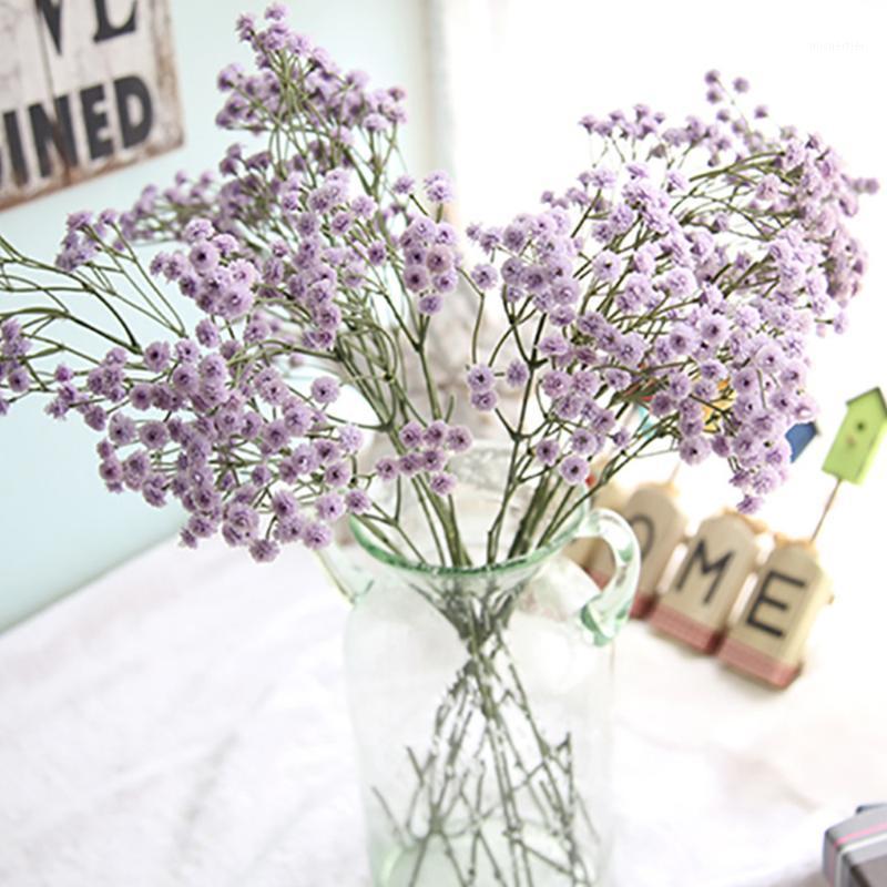 

90 Heads Artificial Flowers Wedding Decoration Birthday DIY Photo Props Flower Heads Branch For Home Decor Floral Bouquets1, Rose red