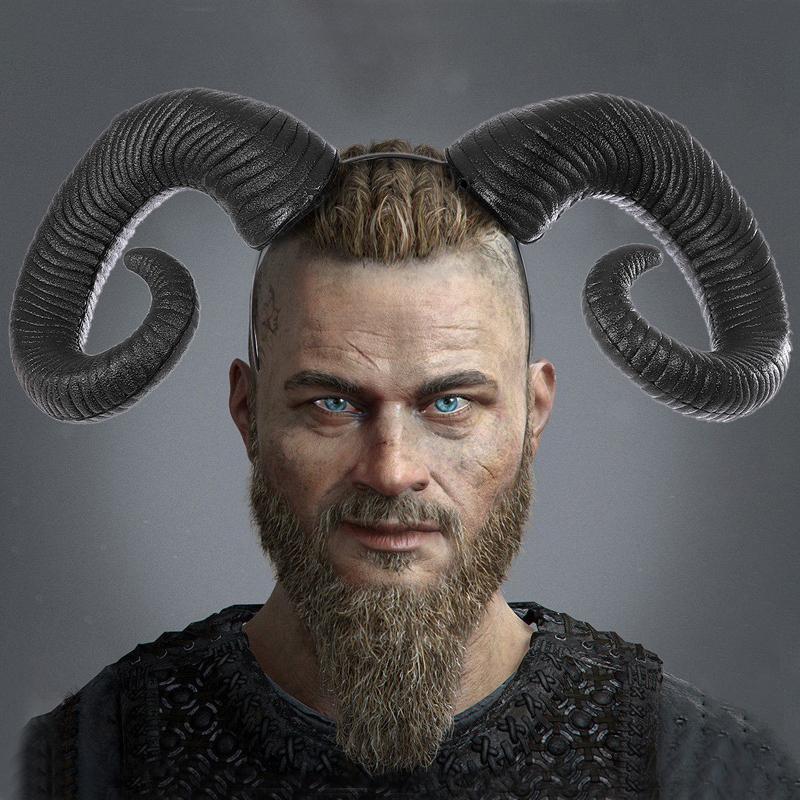 

Big Ram Horns Gothic Headband Steampunk Sheep Horn Hair Band Cosplay Halloween Party Accessories