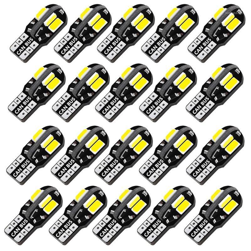 

Emergency Lights 20PCS W5W T10 LED Bulbs Canbus 5730 8SMD 12V 6000K 194 168 Car Interior Map Dome Parking Light Auto Signal Lamp