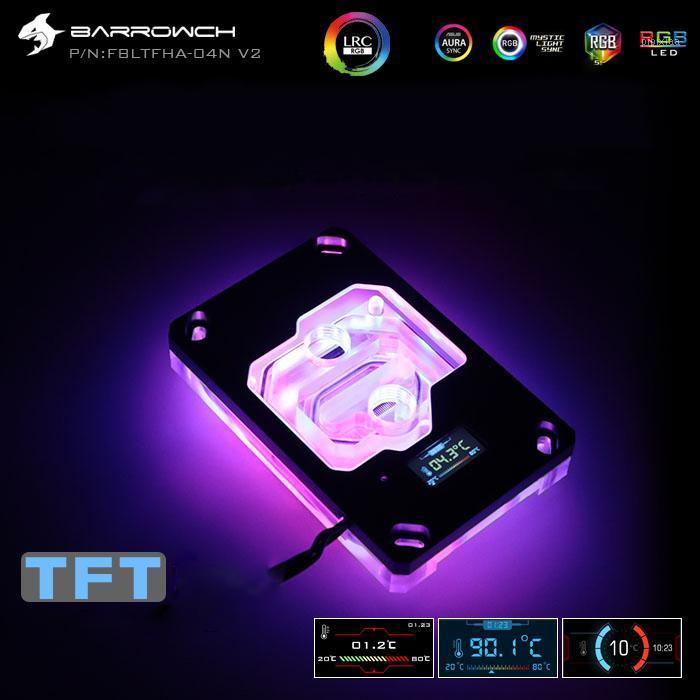 

Barrowch CPU Water Block use for AMD RYZEN AM3 AM4 with dynamic color screen/ RGB Light compatible 5V 3PIN Header in Motherboard1