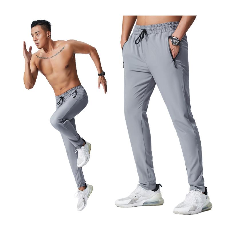 

Men Jogging Pants Running 2020 Men Sport Long Gym Leggings Quick Dry Workout Trousers With Pocket Training Soccer Pants, Gray