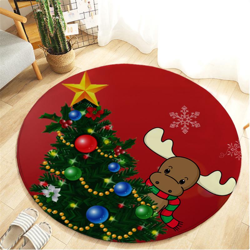

Christmas Carpet Kitchen Doorway Bathroom Floor Carpet Floor Mat Print 60cm Anti-slip Modern Living Bathroom Printed Mat Decor