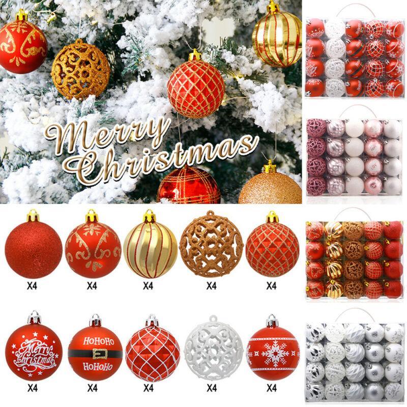 

20PCS Christmas Balls Christmas Tree Decor Ball Bauble Xmas Party Hanging Ball Ornament Decorations for Home Gift New Year1