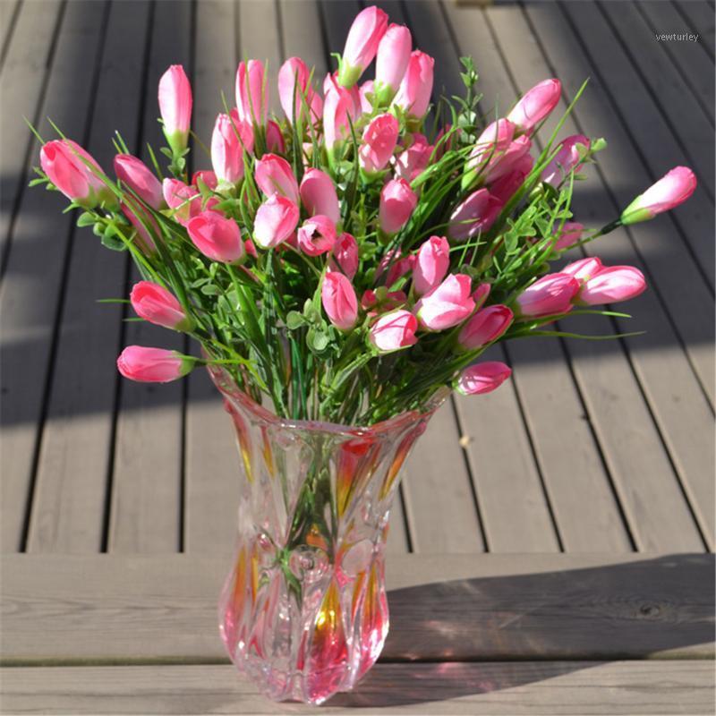 

Artificial Flower Bouquet Home Floral Decor Wedding Party 12 Heads Plastic Fake Flower1, No.2