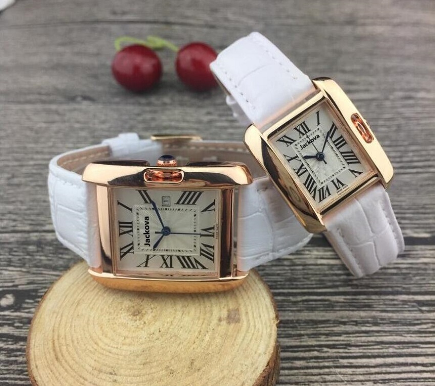 

Top rose gold watch men and women couple leather waterproof 25mm 31mm bracelet fashion gold bracelet ladies watch, As pic