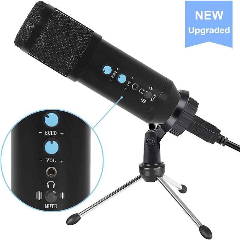 

HANTOPER USB Microphone PC condenser Microphone Vocals Recording Studio for YouTube Video Skype Chatting Game Podcast