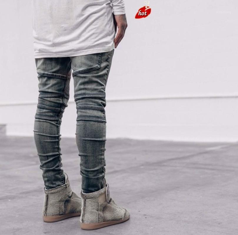 

Men Jeans Fashion Retro Denim Buttons Pants Slim Fit Elastic Classical Jeans for Men Vintage skinny O8R21, Black