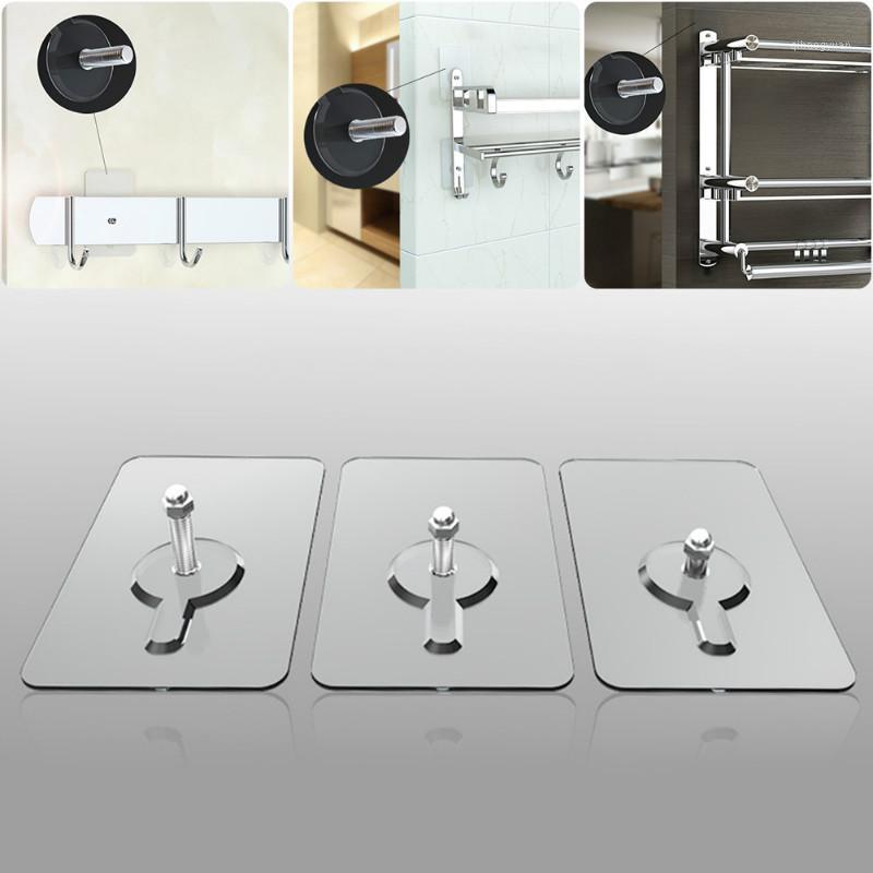 

Durable 2 pcs PVC adhesive nails wall poster Non-trace stick Wall Hook practical transparent strong adhesive screw Nail1