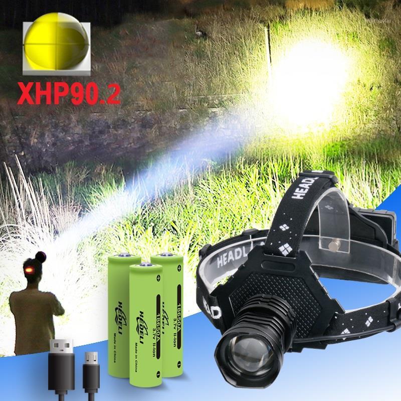 

High power led head torch zoom usb XHP90.2 headlamp recharge lamp 18650 Power Bank 8000mAh hiking fishing headlight1
