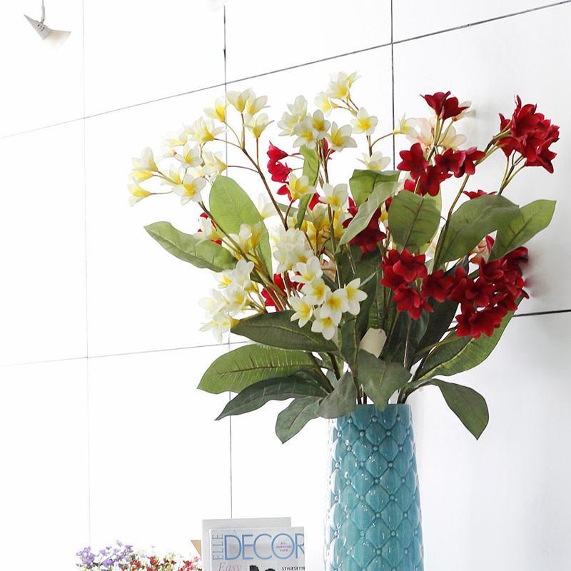 

105cm Plumeria Artificial Flowers For Wedding Home Decoration Plumeria Silk Flower For Party DIY Decor Fake Flower1, Pink