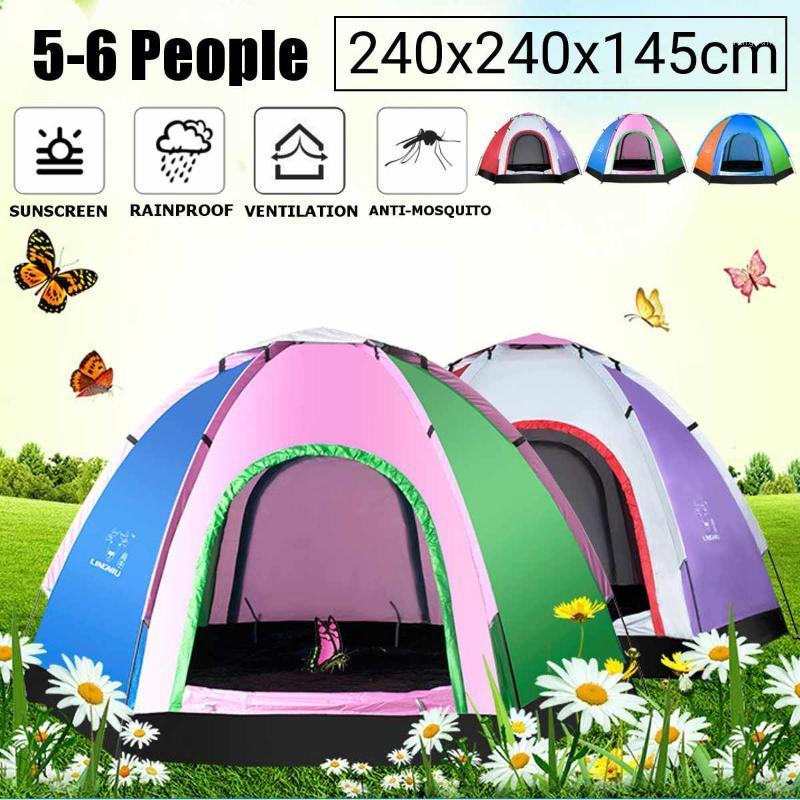 

5-6 Person Outdoor Quick Automatic Open tents Double Layers Tent Waterproof Camping Hiking Ultraviolet-proof Sun Shelter Tent1