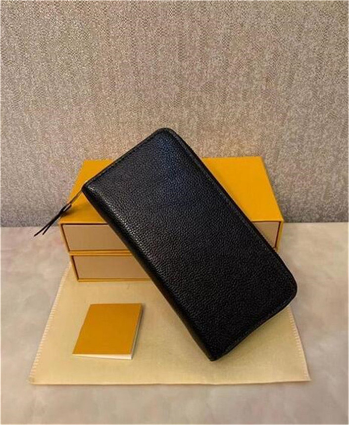 

2021 Fashion Designers Credit Card Holder High Quality Classic Leather Purse Folded Notes and Receipts Bag Wallet Purse 05, No box