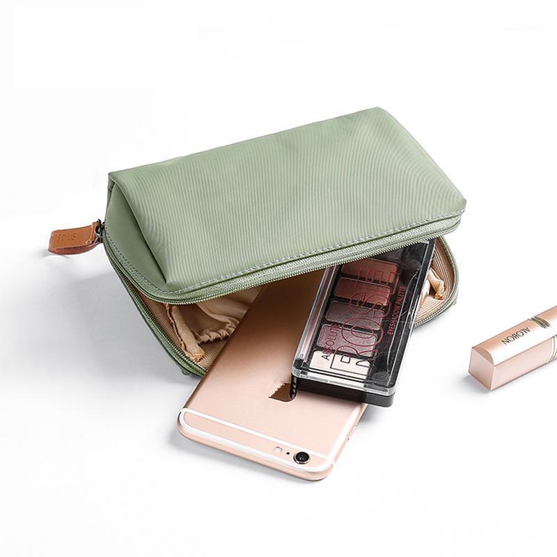 

Solid Cosmetic Bag Korean Style Women Makeup Bags Pouch Toiletry Bag Waterproof Makeup Organizer Case For1, Blue