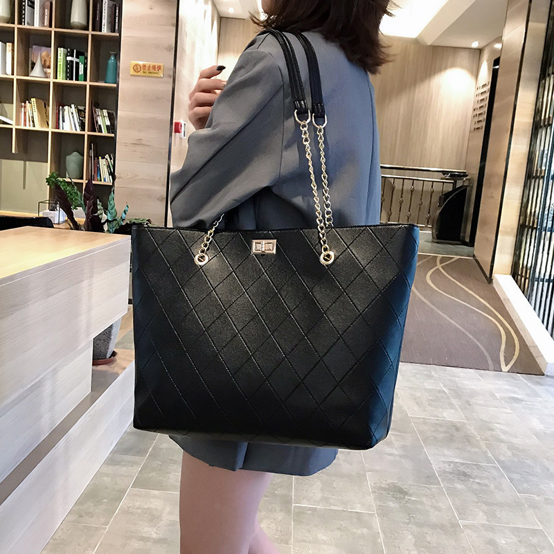 

Large Women Casual Totes Bag Female simple black hobos bags PU Leather Shopper Shoulder Lady Big Mommy Handbag Bolso Mujer Q1106, Style 2