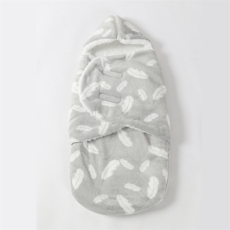 

0-6month whiter Baby blanket wrap double layer fleece baby swaddle bebe envelope sleeping bag for newborns baby bedding blanket 201123