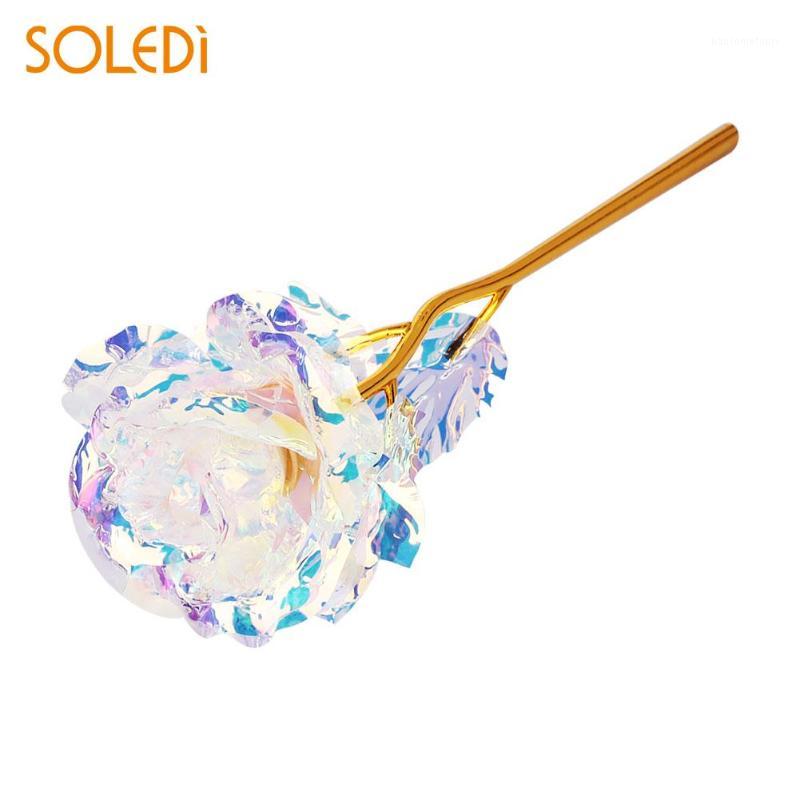 

24K Gold Foil Flower Valentine'S Day Luminous Romantic Rainbow Eternity Rose Beautiful Mother'S Day Gold Foil Rose Flower Love1