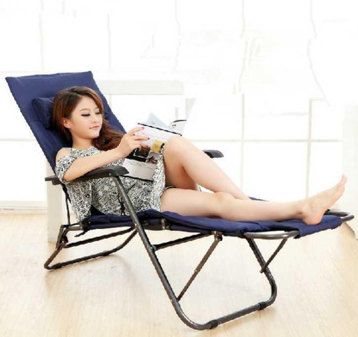 

Strengthen and strengthen the office lunch break chair folding chair nap 178cm Oxford cloth sun lounger beach color can be1