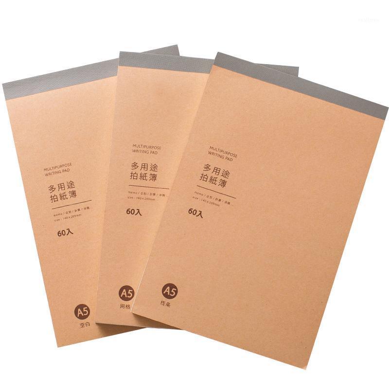

A5 B5 simple style kraft paper thickened blank grid graph paper drawing writing blank multipurpose notebook school office supply1