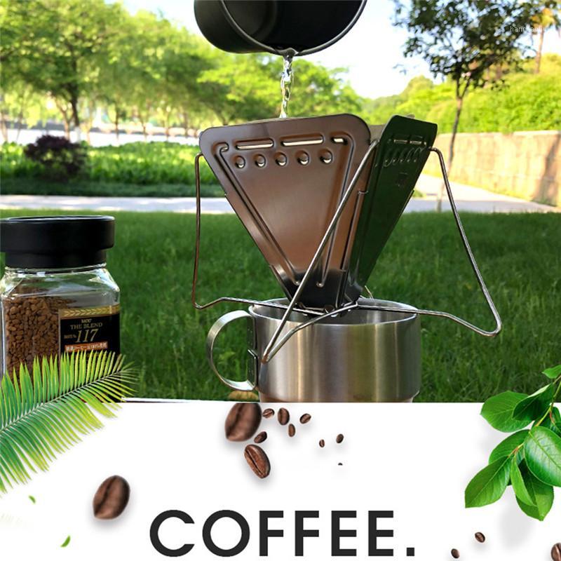 

Stainless Steel Camping Coffee Dripper Outdoor Portable Folding Coffee Drip Rack Foldable Filter Outdoor Accessory1