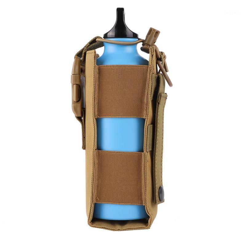 

Tactical Water Bottle Pouch Canteen Cover Holster Outdoor Travel Kettle Multifunctional MOLLE Sport Waist bag1, Khaki