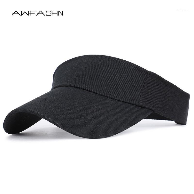 

2020 Spring summer Sports Sun Cap Men Women Adjustable cotton Visor UV Protection Top Empty Tennis Golf Running Sunscreen Hat1, Black