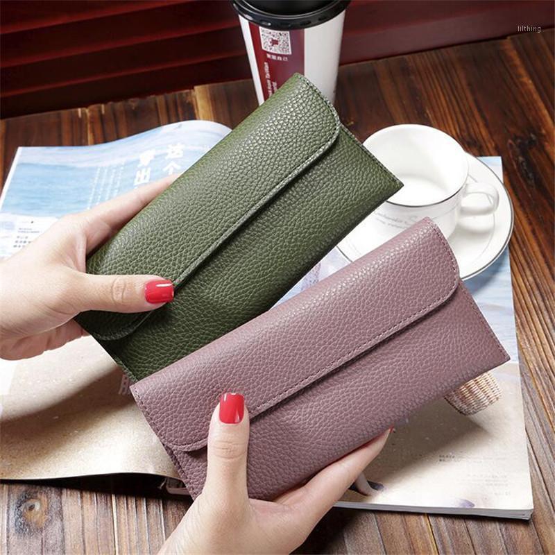 

New Fashion Thin Wallet Leather Fashion Women Wallet Hasp Ladies Slim Purse Cards Holder Clutch Money Bag Women's Long1, Purple