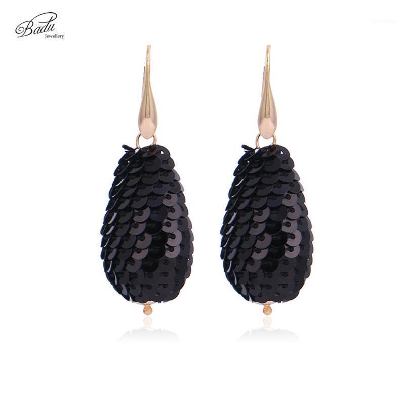 

Badu Black Sequins Earring Wild Vintage Dangle Earrings for Women Geometric Golden Party Jewelry Wholesale1