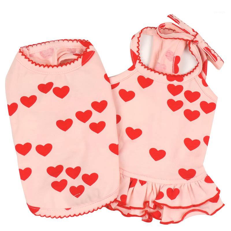 

Pet Matching Clothes Couple Pets Dogs Clothing For Small Dogs Costume Chihuahua Pet Shirt Sweet Dog Clothes Dress Ropa Perro1, White shirt