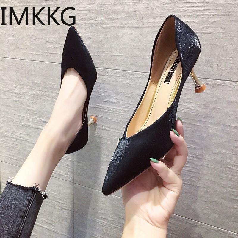 

Pointed Toe Boat Zapatos Wedding Sexy Zapatos De Mujer Office Women Shoes Candy Color High Heels Dress Pumps1, Black