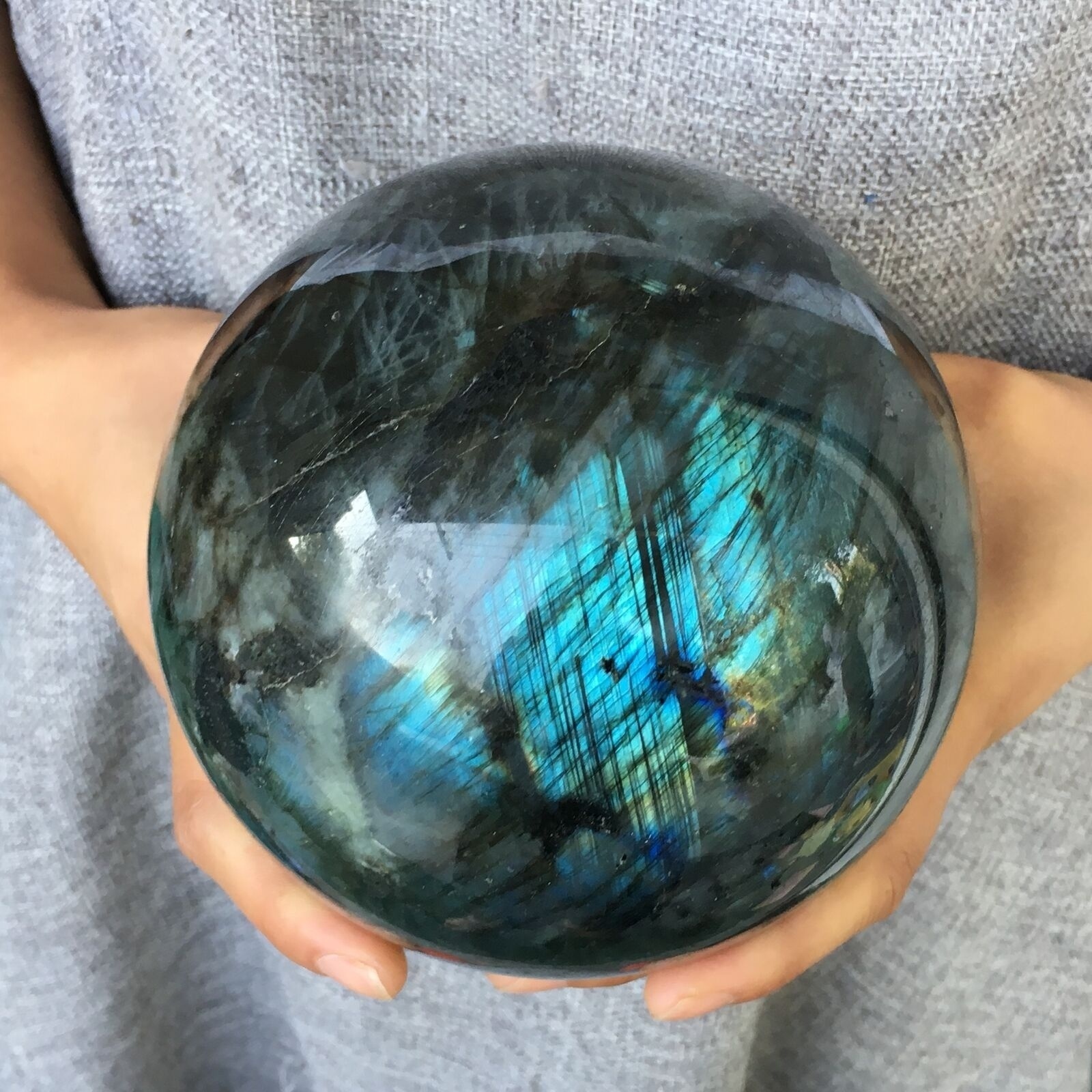 

1000g Natural Labradorite Crystal Orb Gemstone Sphere Ball Reiki Healing 201125