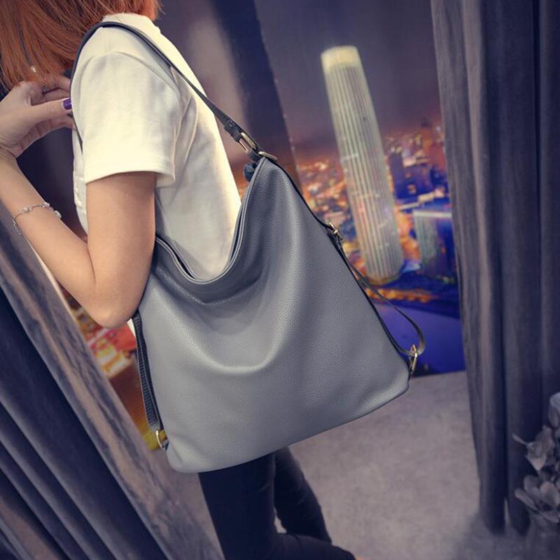 

Multi-function Leather Women Bags Luxury Backpacks Hobos Designer Shoulder Bag Fashion Ladies Leather Bags, Gray