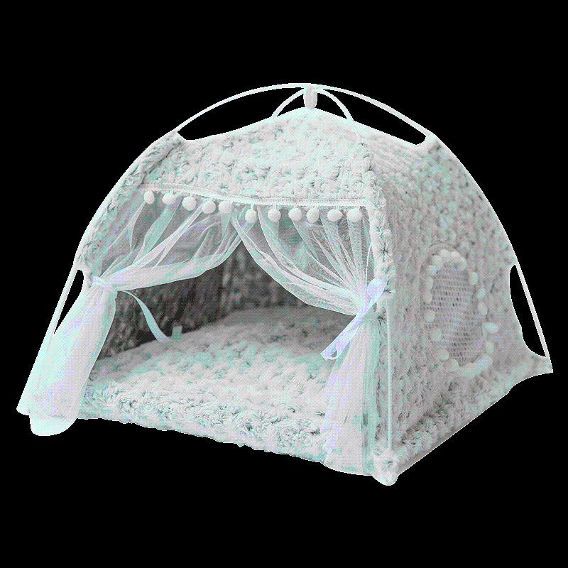 

Pet Cat Dog Teepee Winter Warm Foldable Small Cats Tent House Dog Basket Beds Cute Cat House Home Cushion Pet Kennel Portable