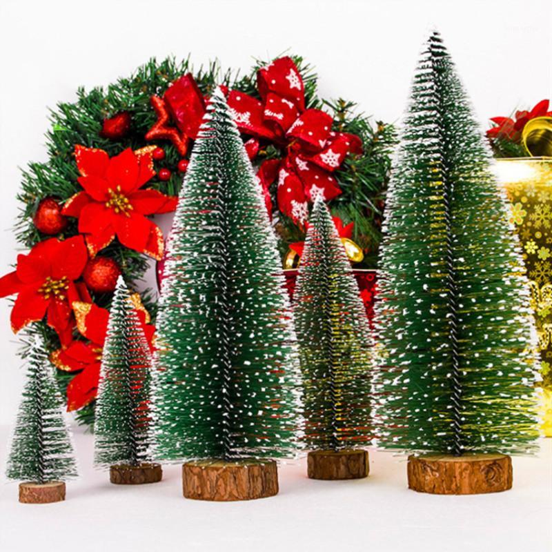 

Christmas Tree A Small Pine Tree Placed In The Desktop window table Mini Christmas DIY Decoration For Home Xmas trees 4 size1