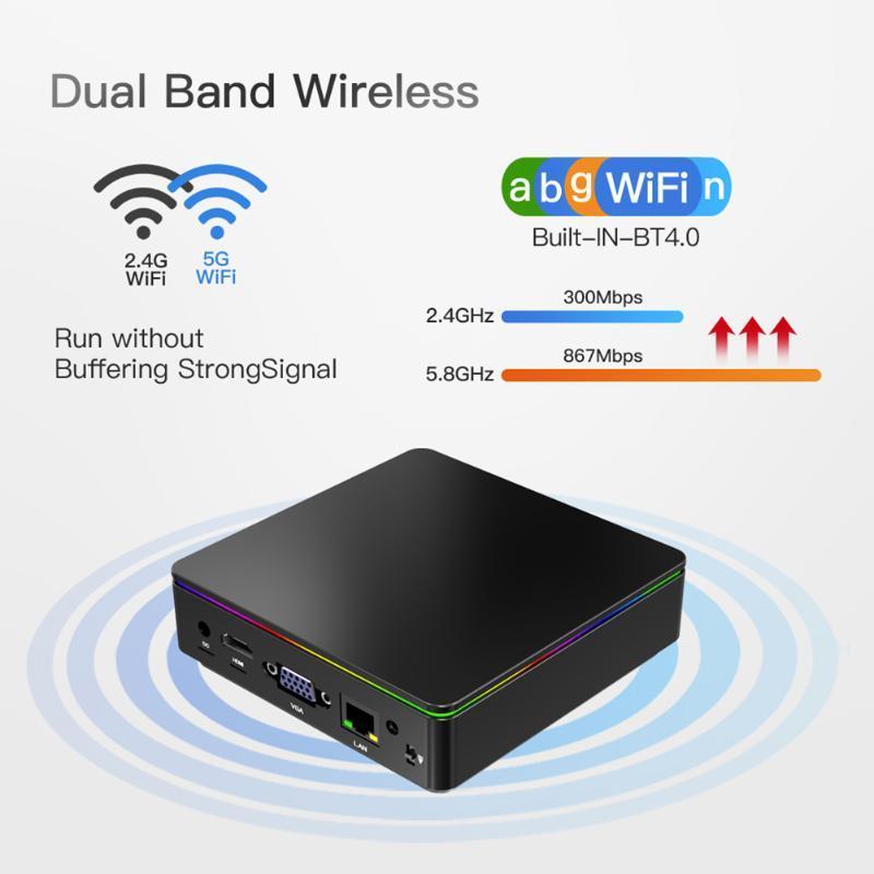 

T95 P1 Mini PC Windows 10 Cherry Trail Z8350 Quad Core 4GB RAM 64GB ROM 2.4G 5G WiFi Bluetooth Desktop Computer EU US plug1