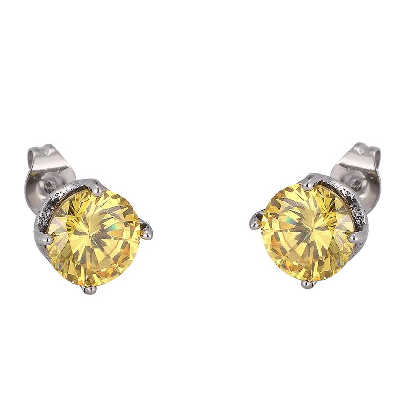 

Stud Classic Stainless Steel Zircon Earrings For Women Girls Trendy Geometric Vintage Ladies Ear Jewelry Birthday Gift SP0786