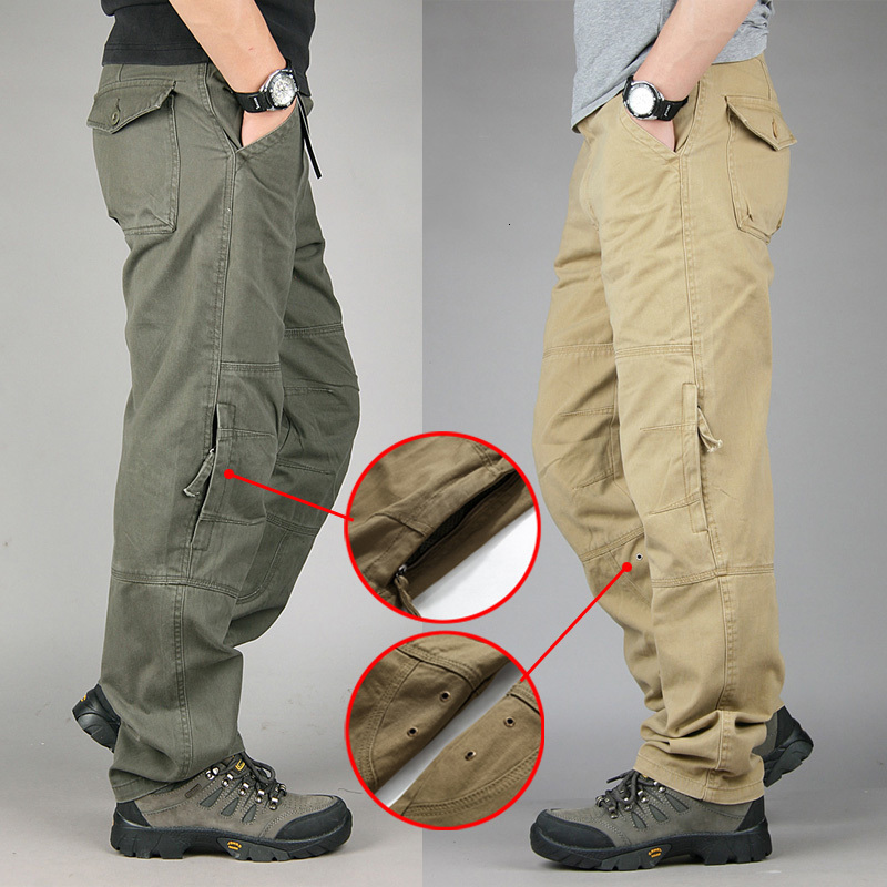 

2021 New High-quality Men's Cargo Pants Casual Baggy Tactical Pants, Male General Military Pocket, Outdoors Long Army Pants. Trxh, Haji