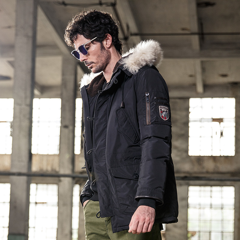 

2021 Parka Men's Winter Jacket From New Arrival Fashion Design Great Coat with Hood to Bottom Long Coats Men Homme F26 Q77H, Black