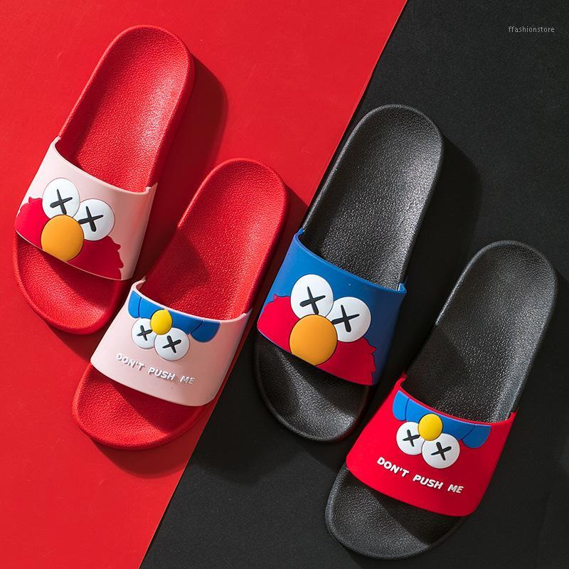 

2020 Cute Cartoon Style Indoor Slippers Woman Men Bathroom Slipper Comfortable Anti-slip Female Summer Home Floor Shoes SH3581, Green