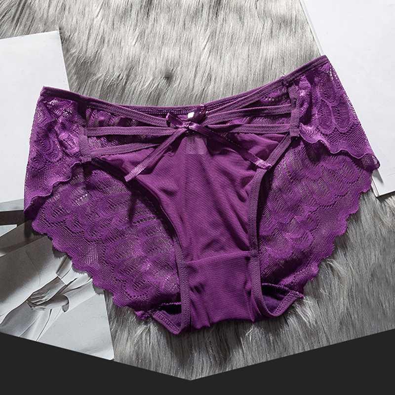 

Sexy Women's Panties Seamless Lingerie Transparent Lace Bikini Briefs Lady Girl Underwear Nylon Fabric Intimates Top1, Black