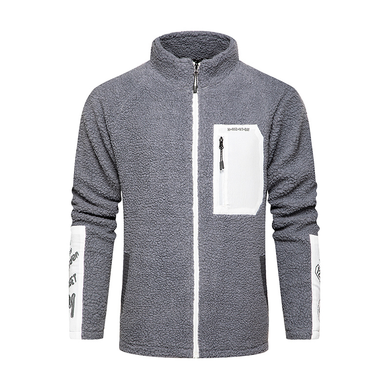 

New Autumn Men' Sweatshirts Casual O-neck Long Sleeve Men' Jacket Solid Color Pocket Decorative Zipper Sweatshirts Men, Black