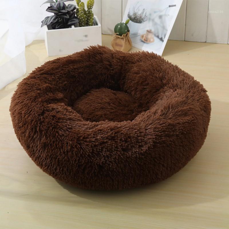 

Luxury Fluffy Pet Bed For Cats Small Dogs Round Cuddler Plush Cozy Self-Warming For High-quality Sleep1