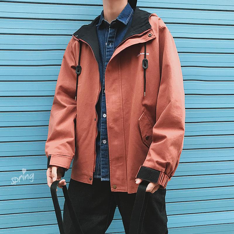 

Quality Casual Jacket Streetwear Hip Hop Men Jackets Clothes Windbreaker Hooded Jacket Coats Loose Mens 2020 Jaqueta Masculino, Black