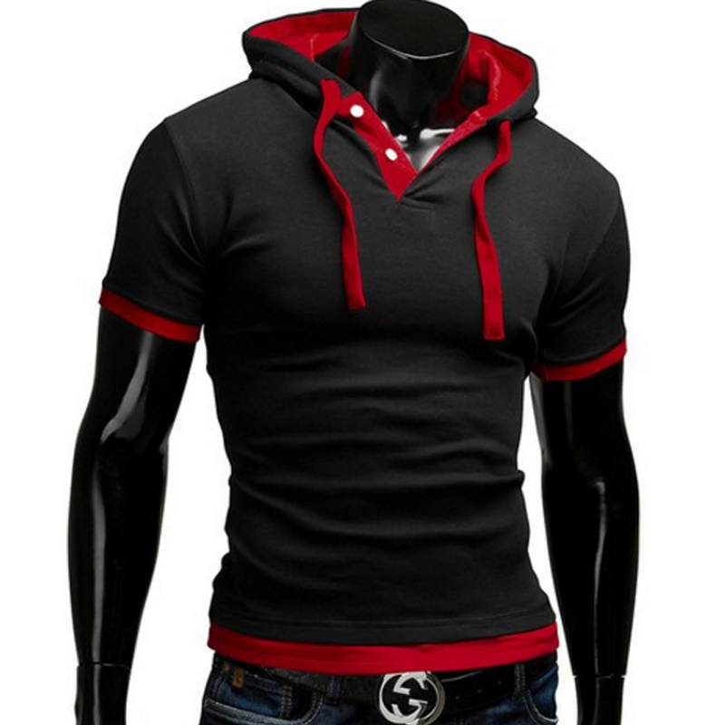 

2020 New Men Tshirt Hooded Tees Hot Sale Summer Cool Design T-Shirt Fitness Fashion Brand Clothing Male T Shirt Plus, Hb